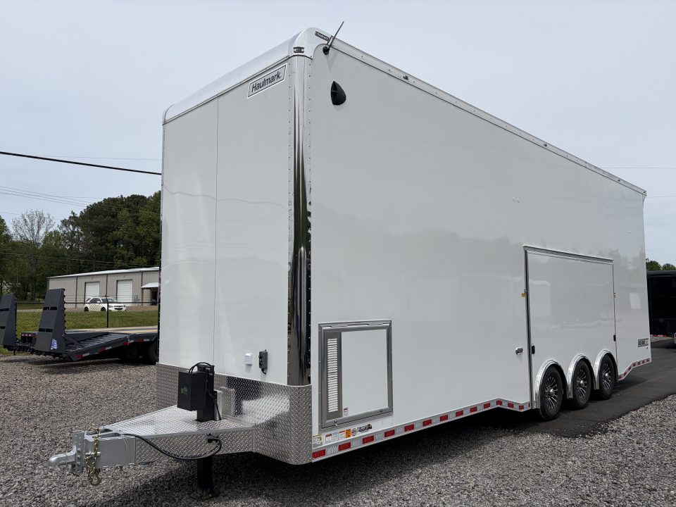 New 2026 Haulmark 32 EDGE Aluminum Stacker, .050 Upgrade, Premium Escape Door, Fully Finished, Lift, Awning, Air Prep