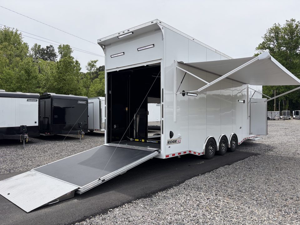 New 2026 Haulmark 32 EDGE Aluminum Stacker, .050 Upgrade, Premium Escape Door, Fully Finished, Lift, Awning, Air Prep