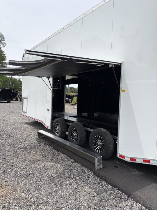 New 2026 Haulmark 32 EDGE Aluminum Stacker, .050 Upgrade, Premium Escape Door, Fully Finished, Lift, Awning, Air Prep