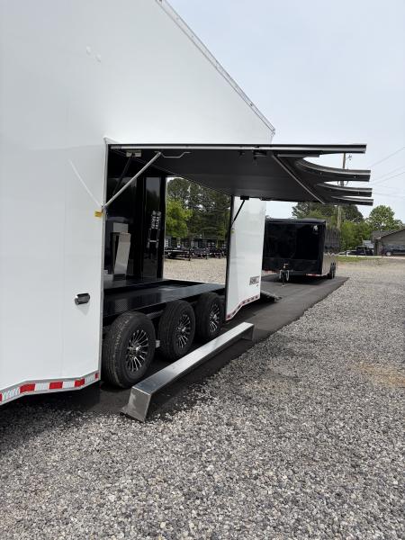 New 2026 Haulmark 32 EDGE Aluminum Stacker, .050 Upgrade, Premium Escape Door, Fully Finished, Lift, Awning, Air Prep