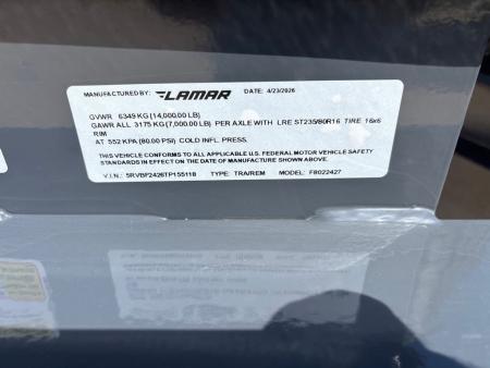 New 2026 Lamar Trailers F8022427 Utility Trailer