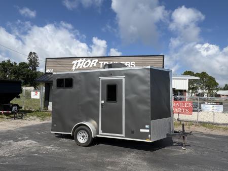 Used 2020 Anvil 7X12 SA SET UP TO CAMP WITH A RAMP Cargo / Enclosed Trailer