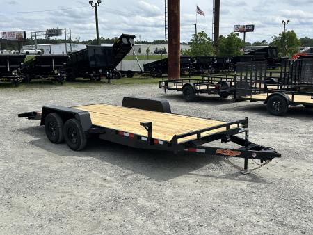 New 2026 Down 2 Earth 82X18 Car Hauler (16ft Deck + 2ft Dovetail ) , Pull Out Ramps