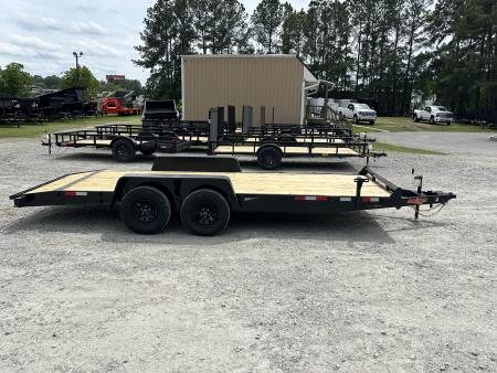 New 2026 Down 2 Earth 82X18 Car Hauler (16ft Deck + 2ft Dovetail ) , Pull Out Ramps