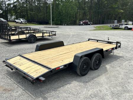 New 2026 Down 2 Earth 82X18 Car Hauler (16ft Deck + 2ft Dovetail ) , Pull Out Ramps