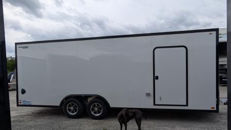 New 2026 Legend 8.5 x 22 + 2' V Thunder Enclosed Car Hauler w/ Ramp Door (84" Interior)