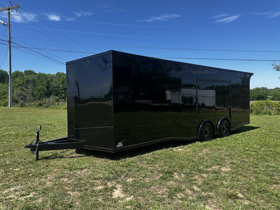 New 2026 Luxe 8.5x24 Race Trailer - Finished Interior- 5200LB Torsion - Full Escape Door-Removable Fender