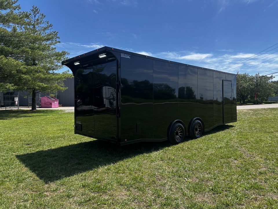 New 2026 Luxe 8.5x24 Race Trailer - Finished Interior- 5200LB Torsion - Full Escape Door-Removable Fender