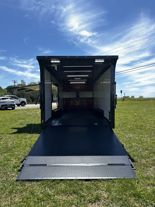 New 2026 Luxe 8.5x24 Race Trailer - Finished Interior- 5200LB Torsion - Full Escape Door-Removable Fender