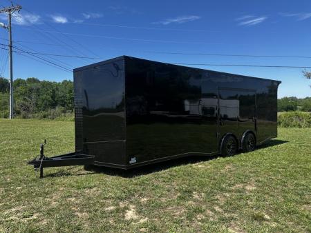 New 2026 Luxe 8.5x24 Race Trailer - Finished Interior- 5200LB Torsion - Full Escape Door-Removable Fender