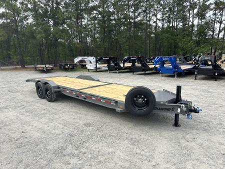 New 2026 Diamond C HDT210 Tilt Trailer 82X24 (16+8) 10K Axles, 12K Pop Up Winch, Hydraulic Jack , Fork Holders