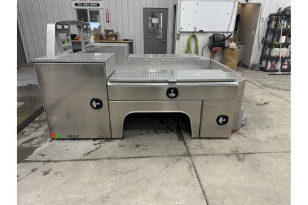 New Martin Truck Bodies Aluminum Gooseneck Service Body DRW 8' Diamond Tread * Interior Lights * Clear Lens * Back Window CutOut Gooseneck Bodies