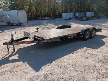 New 2026 20FT 10K STEEL FLOOR DELUXE CAR HAULER WITH 2 BRAKE AXLES AND RADIAL TIRES