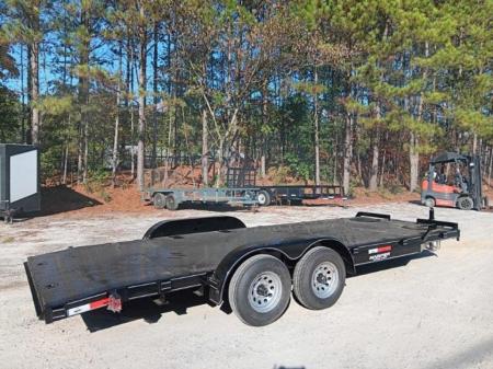 New 2026 20FT 10K STEEL FLOOR DELUXE CAR HAULER WITH 2 BRAKE AXLES AND RADIAL TIRES