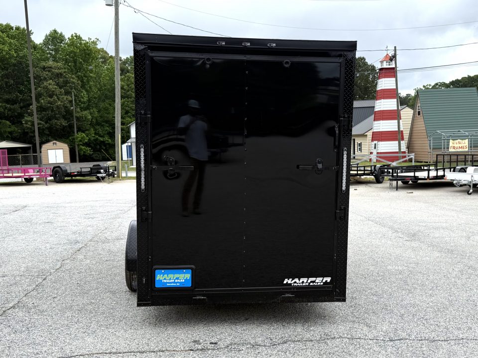 New 2026 6X12 SINGLE AXLE ENCLOSED TRAILER WITH BLACKOUT PACKAGE AND 7' ROOF