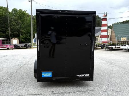 New 2026 6X12 SINGLE AXLE ENCLOSED TRAILER WITH BLACKOUT PACKAGE AND 7' ROOF
