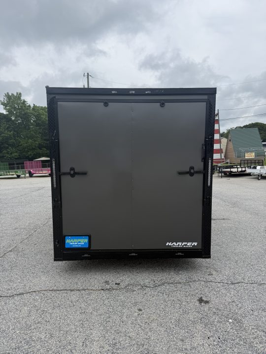 New 2026 7X12 SINGLE AXLE ENCLOSED TRAILER WITH BLACKOUT PACKAGE AND 7' ROOF