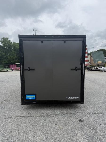 New 2026 7X12 SINGLE AXLE ENCLOSED TRAILER WITH BLACKOUT PACKAGE AND 7' ROOF