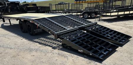 New 2026 East Texas Trailers 25' Tandem Dual Gooseneck Pierce Frame Macho Dove Tail Equipment Trailer