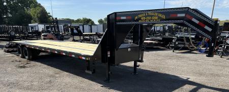 New 2026 East Texas Trailers 32' Tandem Dual Gooseneck Pierce Frame Macho Dove Tail Equipment Trailer
