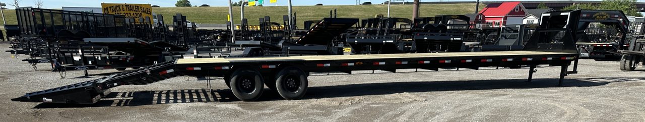 New 2026 East Texas Trailers 40' Tandem Dual Gooseneck Pierce Frame Macho Dove Tail Equipment Trailer