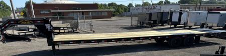 New 2026 East Texas Trailers 40' Tandem Dual Gooseneck Pierce Frame Macho Dove Tail Equipment Trailer