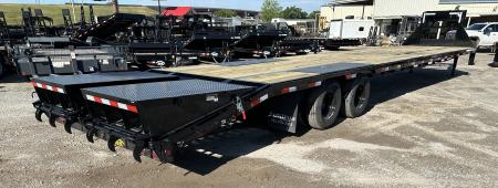 New 2026 East Texas Trailers 40' Tandem Dual Gooseneck Pierce Frame Macho Dove Tail Equipment Trailer
