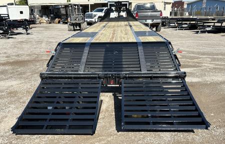 New 2026 East Texas Trailers 40' Tandem Dual Gooseneck Pierce Frame Macho Dove Tail Equipment Trailer