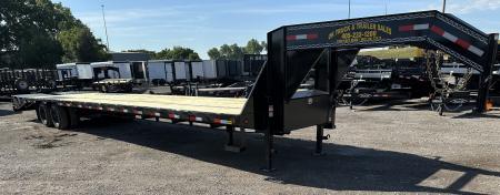 New 2026 East Texas Trailers 40' Tandem Dual Gooseneck Pierce Frame Macho Dove Tail Equipment Trailer