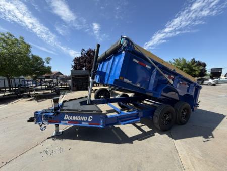 New 2026 Diamond C Trailers LPT207L12X82 P3 7FT X 12FT 14.9K GVW Dump Trailer