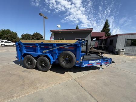 New 2026 Diamond C Trailers LPT207L12X82 P3 7FT X 12FT 14.9K GVW Dump Trailer