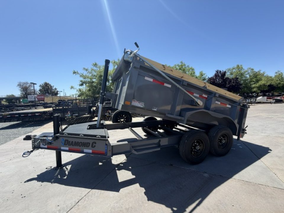 New 2026 Diamond C Trailers LPT207L12X82 P3 7FT X 12FT 14.9K GVW Dump Trailer
