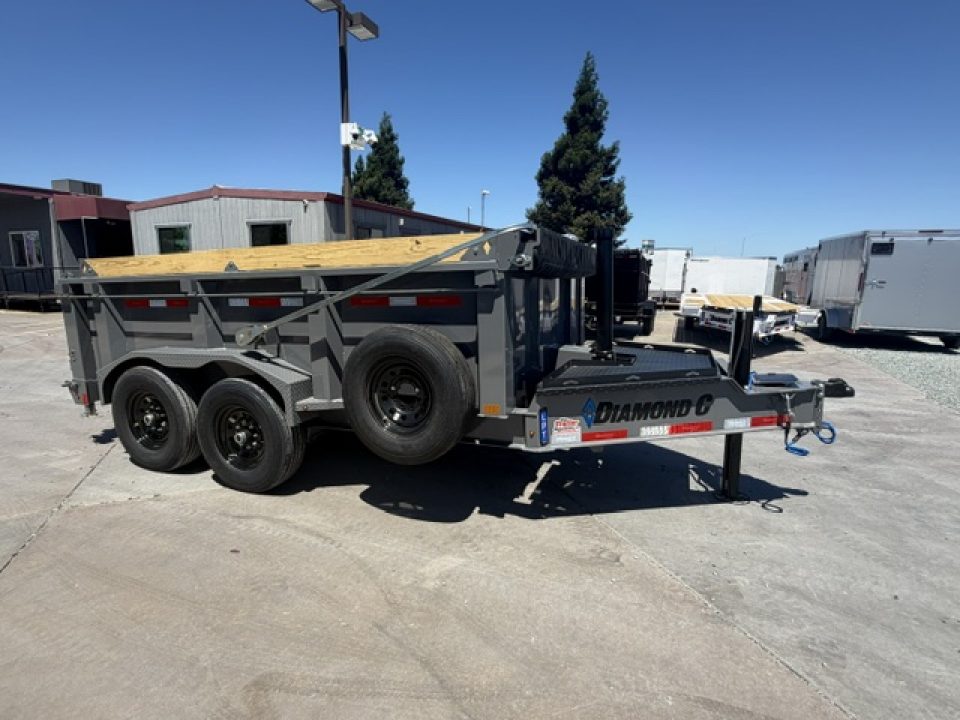 New 2026 Diamond C Trailers LPT207L12X82 P3 7FT X 12FT 14.9K GVW Dump Trailer