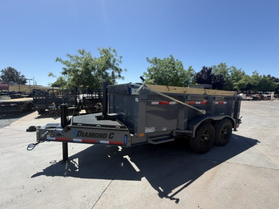 New 2026 Diamond C Trailers LPT207L12X82 P3 7FT X 12FT 14.9K GVW Dump Trailer