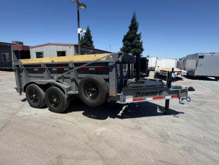 New 2026 Diamond C Trailers LPT207L12X82 P3 7FT X 12FT 14.9K GVW Dump Trailer