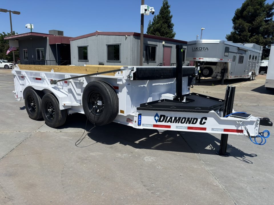 New 2026 Diamond C Trailers LPT207L14X82PS 7FT X 14FT 15.5K GVW Dump Trailer