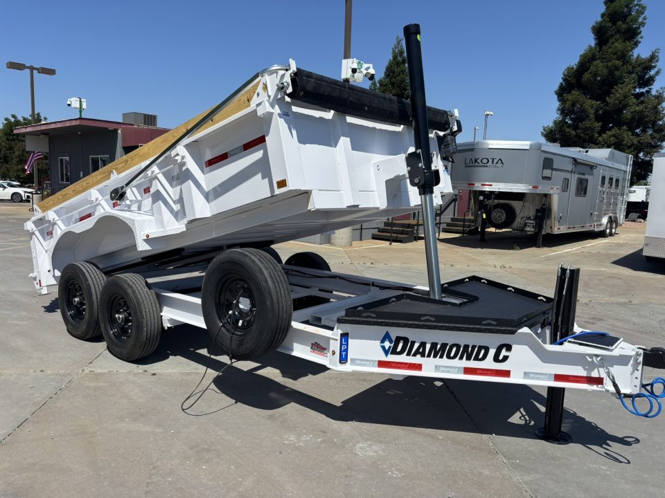 New 2026 Diamond C Trailers LPT207L14X82PS 7FT X 14FT 15.5K GVW Dump Trailer