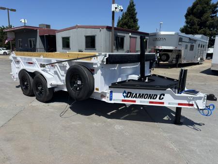 New 2026 Diamond C Trailers LPT207L14X82PS 7FT X 14FT 15.5K GVW Dump Trailer