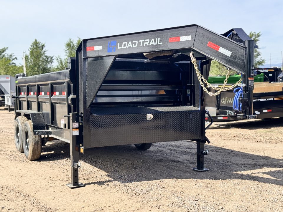 New 2026 Load Trail 7-14-3H Gooseneck Dump W/ 7 Gauge Floor 7K Axles