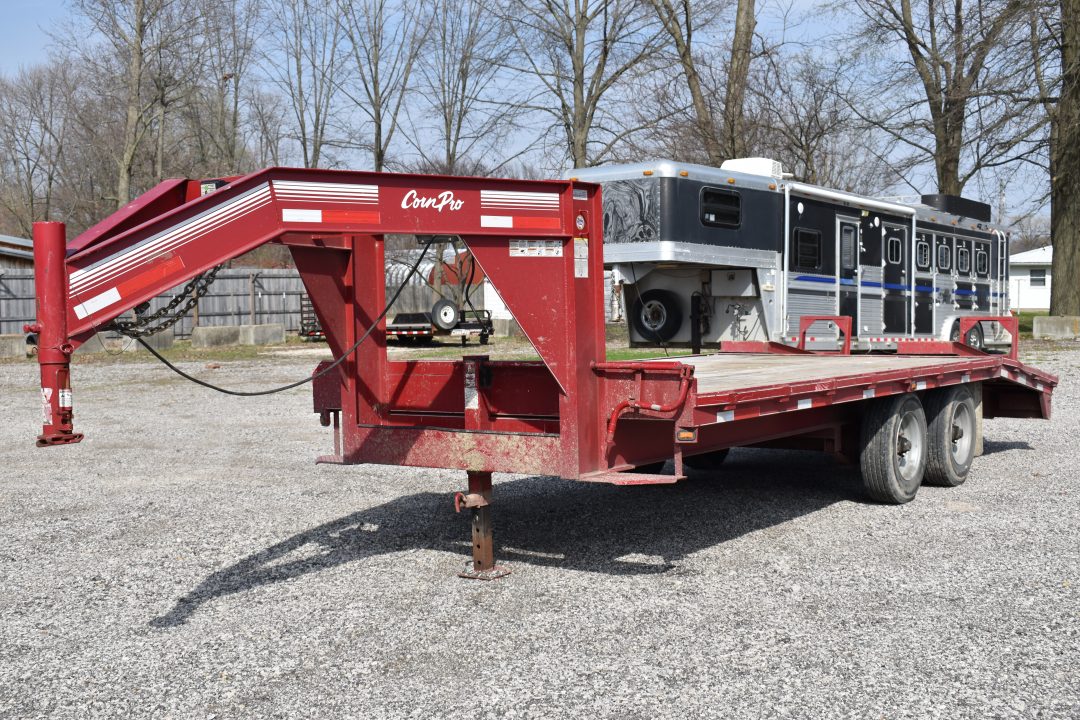 Used 2016 CornPro 16+5 10K GOOSENECK Flatbed Trailer