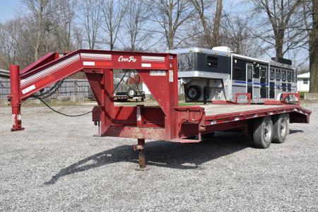 Used 2016 CornPro 16+5 10K GOOSENECK Flatbed Trailer