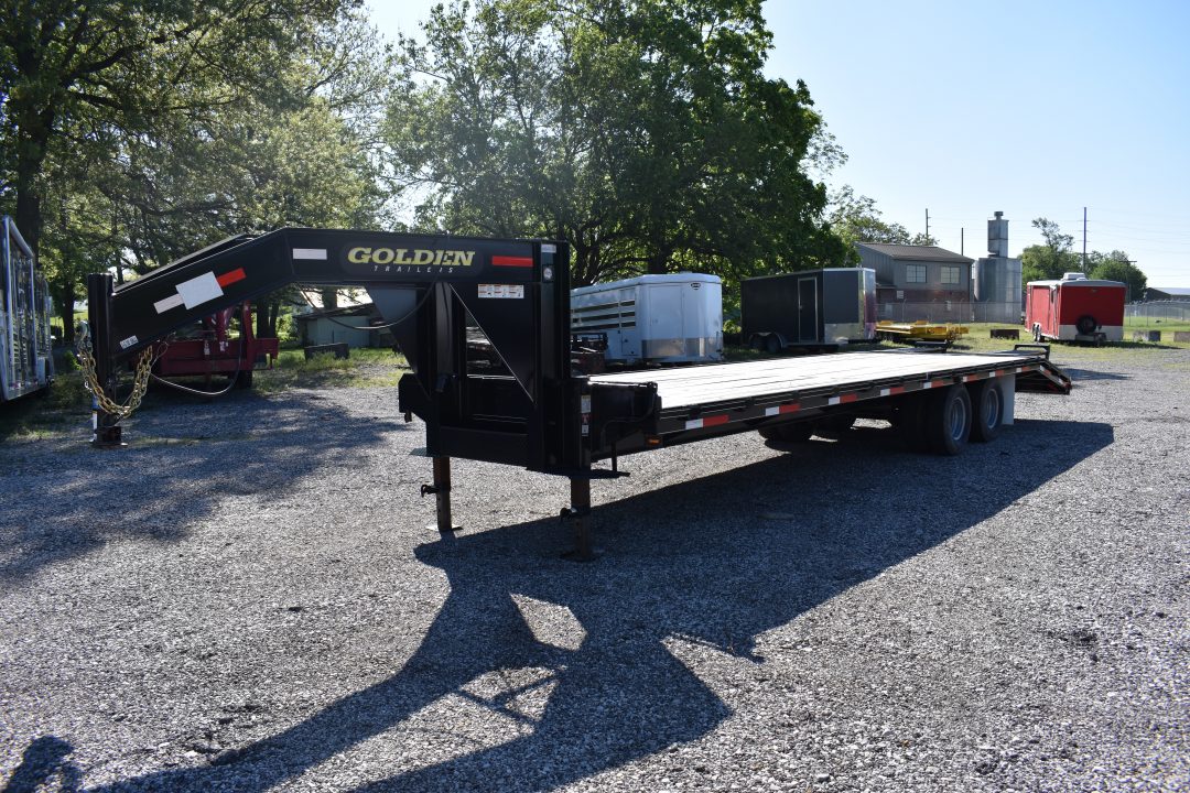 Used 2024 Golden Trailers 25+5 10K Flatbed Trailer