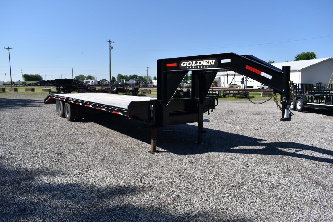 Used 2024 Golden Trailers 25+5 10K Flatbed Trailer