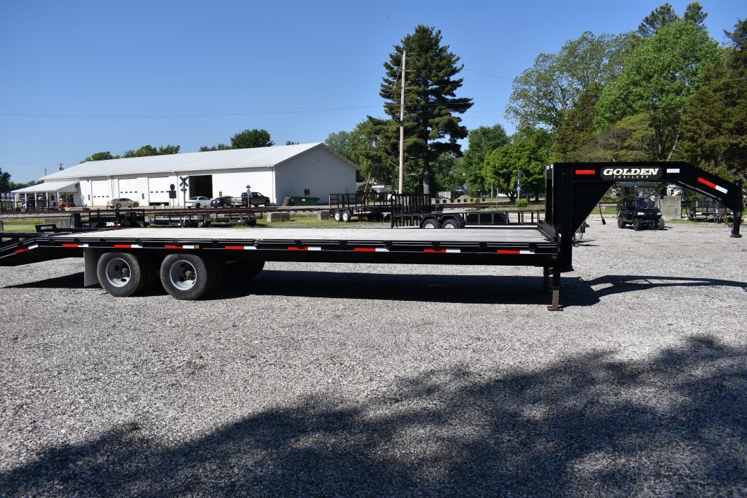 Used 2024 Golden Trailers 25+5 10K Flatbed Trailer