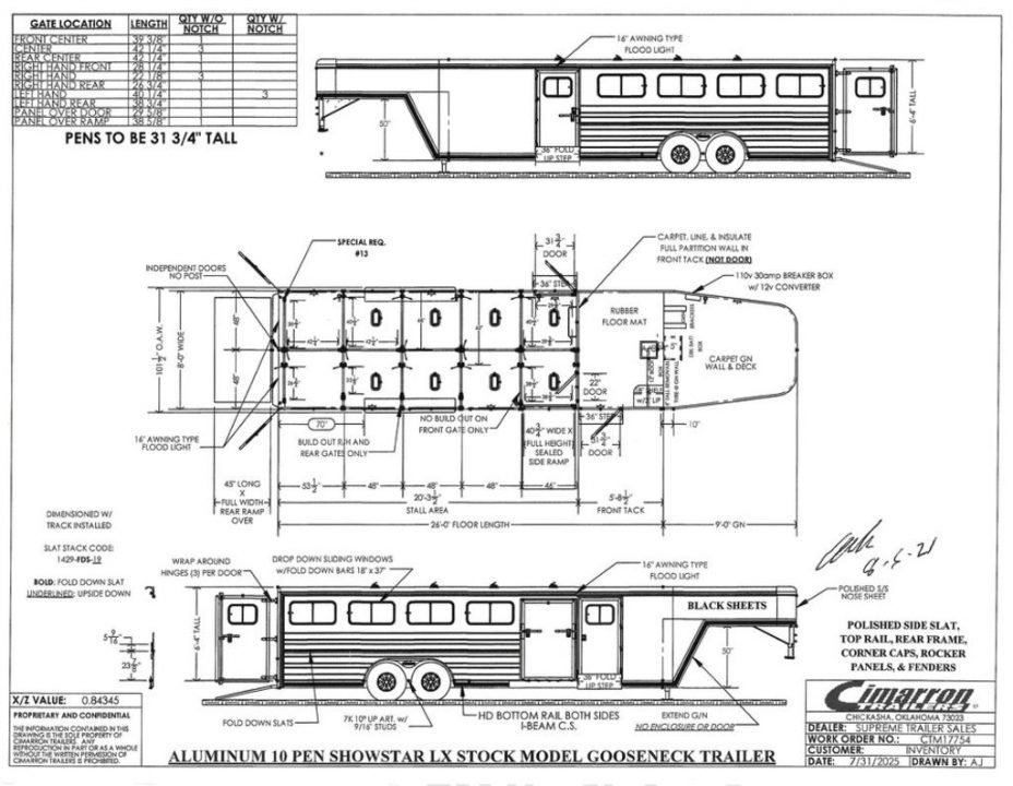 New 2026 Cimarron Trailers Showstar 754