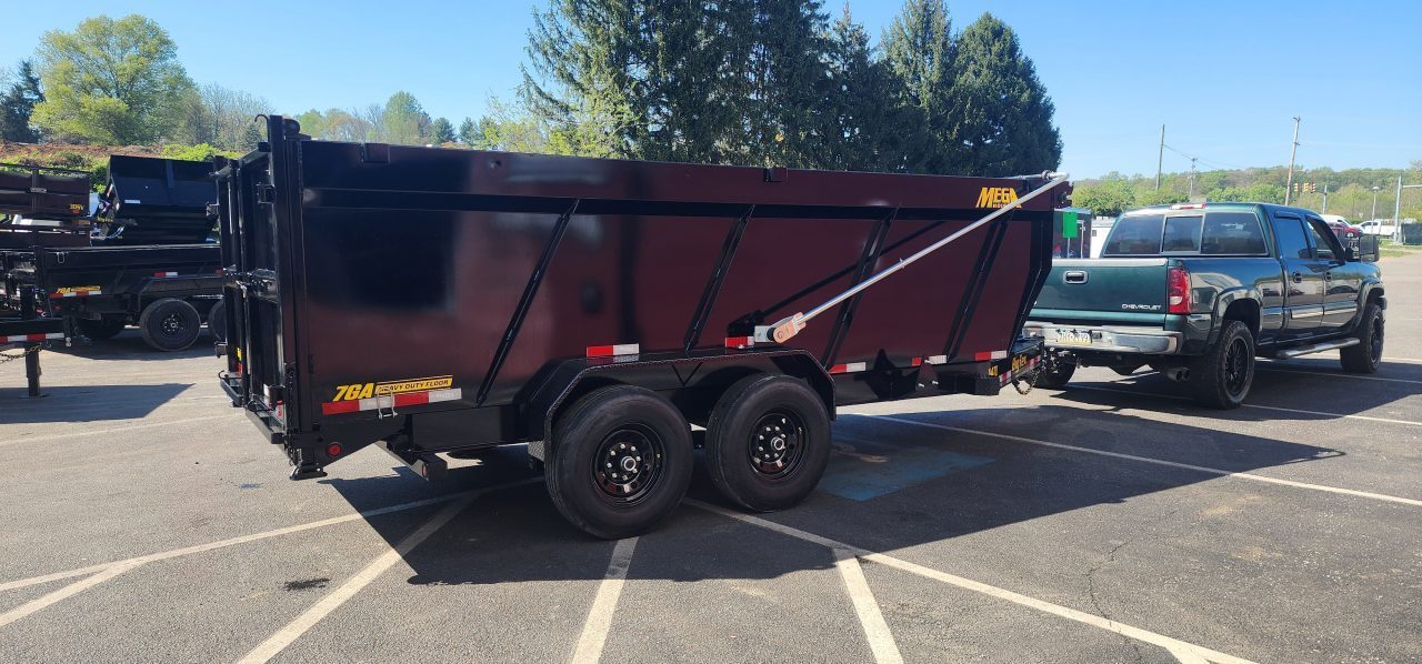 New 7 x 16 Big Tex Low Pro 14TD X-SERIES 4' High Sides Telescopic Dump Trailer 15.4K****7 Gauge Floor