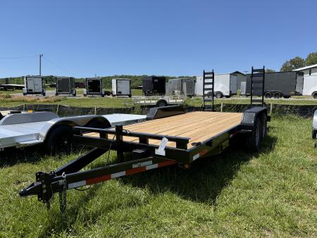 New 2026 P & T Trailers 14K 82X18 STAND UP Equipment Trailer