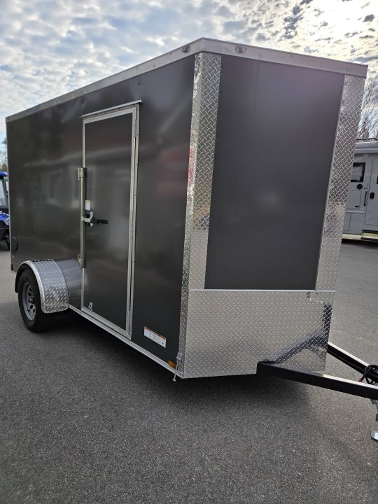 New 2026 Anvil 6x12 Cargo trailer rear ramp Charcoal Cargo / Enclosed Trailer