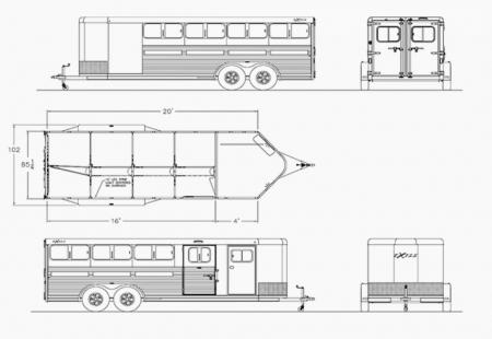 New 2026 Exiss 8 Pen Exhibitor Trailer 7020W