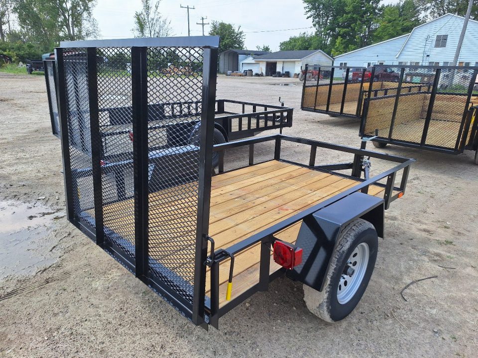 New 2025 AMO 5x8 Lowside Landscape Trailer